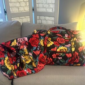Vera Bradley Havana Rose Floral Pattern Women Duffle and Collegiate Bags